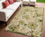 4' X 6' Ivory Green And Yellow Floral Indoor Outdoor Area Rug