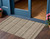 3' X 5' Taupe Striped Washable Indoor Outdoor Area Rug
