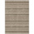 3' X 5' Taupe Striped Washable Indoor Outdoor Area Rug