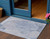 3' X 5' Sky Blue And Denim Blue Abstract Washable Indoor Outdoor Area Rug - Sky Blue, Denim Blue