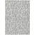 3' X 5' Silver And Ivory Geometric Washable Indoor Outdoor Area Rug Transitional Style - Silver, Ivory Color