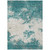 5' X 8' Teal Blue Ivory And Gray Abstract Washable Indoor Outdoor Area Rug
