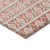 3' X 5' Salmon Beige And Copper Quatrefoil Washable Indoor Outdoor Area Rug