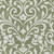 5' X 8' Fern Green And Ivory Floral Washable Indoor Outdoor Area Rug