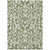 5' X 8' Fern Green And Ivory Floral Washable Indoor Outdoor Area Rug