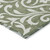 5' X 8' Fern Green And Ivory Floral Washable Indoor Outdoor Area Rug