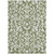 5' X 8' Fern Green And Ivory Floral Washable Indoor Outdoor Area Rug