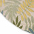 5' Green Yellow And Ivory Round Palm Leaf Indoor Outdoor Area Rug