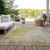 5' X 8' Gold Beige and Purple Abstract Washable Non Skid Indoor Outdoor Area Rug