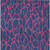 5' X 8' Navy Blue And Dark Pink Geometric Washable Indoor Outdoor Area Rug