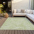 3' X 5' Green And Ivory Paisley Washable Indoor Outdoor Area Rug