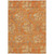 3' X 5' Orange Gray And Beige Floral Washable Indoor Outdoor Area Rug