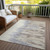 5' X 8' Beige Brown And Gray Abstract Washable Indoor Outdoor Area Rug Transitional Style - Beige, Brown, Gray Color
