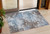 3' X 5' Brown And Sky Blue Abstract Washable Indoor Outdoor Area Rug