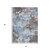 3' X 5' Brown And Sky Blue Abstract Washable Indoor Outdoor Area Rug