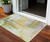 3' X 5' Green Yellow And Purple Abstract Washable Indoor Outdoor Area Rug