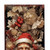 36" Black And Red Solid Wood Christmas Santa Porch Sign