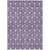 5' X 8' Purple And Ivory Geometric Washable Indoor Outdoor Area Rug Transitional Style - Purple, Ivory Color