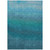5' X 8' Teal Blue And Sky Blue Ombre Washable Indoor Outdoor Area Rug