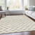 5' X 8' Beige And Ivory Geometric Washable Indoor Outdoor Area Rug - Beige, Ivory