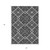 5' X 8' Charcoal Gray And Silver Geometric Washable Indoor Outdoor Area Rug
