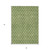 5' X 8' Green And Ivory Geometric Washable Indoor Outdoor Area Rug Transitional Style - Green, Ivory Color