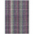 3' X 5' Plum Eggplant And Gray Plaid Washable Indoor Outdoor Area Rug