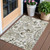 3' X 5' Brown Ivory And Tan Paisley Washable Indoor Outdoor Area Rug