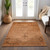 5' X 8' Copper Orange And Brown Oriental Washable Indoor Outdoor Area Rug