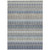 3' X 5' Taupe Navy Blue And Denim Blue Southwestern Washable Indoor Outdoor Area Rug