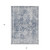 3' X 5' Navy Blue Oriental Washable Indoor Outdoor Area Rug - Navy Blue
