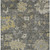3' X 5' Gray And Charcoal Floral Washable Indoor Outdoor Area Rug