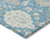 3' X 5' Teal Blue Gray And Ivory Damask Washable Indoor Outdoor Area Rug
