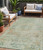 5' X 8' Sage And Copper Medallion Washable Indoor Outdoor Area Rug