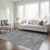 5' X 8' Charcoal And Silver Geometric Washable Indoor Outdoor Area Rug