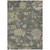 5' X 8' Gray And Charcoal Floral Washable Indoor Outdoor Area Rug - Gray, Charcoal