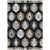 5' X 8' Black Ivory And Taupe Southwestern Washable Indoor Outdoor Area Rug