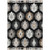 5' X 8' Black Ivory And Taupe Southwestern Washable Indoor Outdoor Area Rug
