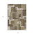 3' X 5' Brown And Beige Abstract Washable Indoor Outdoor Area Rug