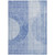 3' X 5' Denim Blue And Sky Blue Geometric Washable Indoor Outdoor Area Rug