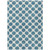 3' X 5' Teal Blue And Ivory Polka Dot Washable Indoor Outdoor Area Rug