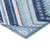 3' X 5' Navy Blue Aqua And Ivory Tribal Washable Indoor Outdoor Area Rug