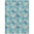 5' X 8' Teal Blue Gray And Ivory Polka Dot Washable Indoor Outdoor Area Rug