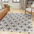 4' X 6' Ivory And Black Geometric Indoor Outdoor Area Rug