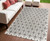 4' X 6' Ivory And Black Geometric Indoor Outdoor Area Rug