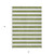 3' X 5' Olive Green Striped Washable Non Skid Indoor Outdoor Area Rug - Olive Green