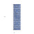 8' Runner Denim Blue and Gray Floral Medallion Washable Non Skid Indoor Outdoor Runner Rug