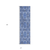 8' Runner Denim Blue and Gray Floral Medallion Washable Non Skid Indoor Outdoor Runner Rug