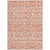 3' X 5' Coral And Ivory Southwestern Washable Indoor Outdoor Area Rug