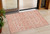 3' X 5' Coral And Ivory Southwestern Washable Indoor Outdoor Area Rug